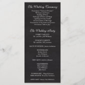 Chalkboard Sunflower Swirls Wedding Programme (Dos)
