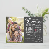 Chalkboard Sweet Love Carte photo de vacances (Debout devant)