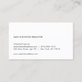 Chalkboard Teacher, Educator Visitekaartje (Achterkant)