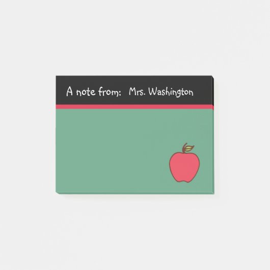 Chalkboard Teacher's Apple Post Het Notities Gift Post-it® Notes (Voorkant)