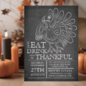 Chalkboard Thanksgiving Day Diner Invitation