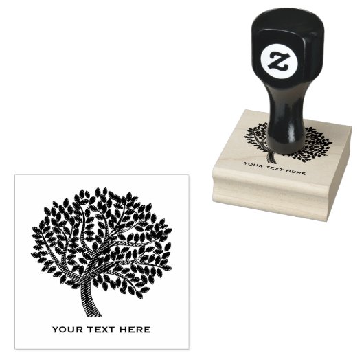 Chalkboard Tree Silhouette Rubberstempel (Gestempeld)