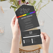 Chalkboard trouwdoedle harten Mr en Mr. All In One Uitnodiging