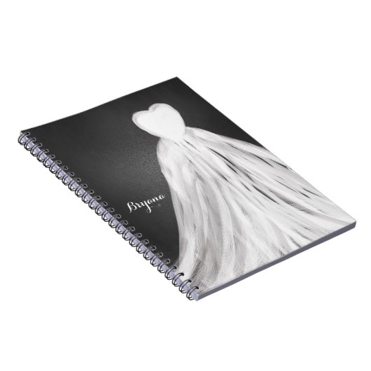 Chalkboard trouwjurk Vrijgezellenfeest Journal Notitieboek (Rechterzijde)