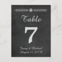 Chalkboard Trouwtafel Nummer