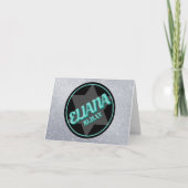 Chalkboard Turquoise Sparkly Name Bat mitzvah de l (Devant)