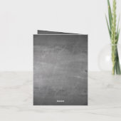 Chalkboard Typografie Bruiloft Aankondiging (Achterkant)