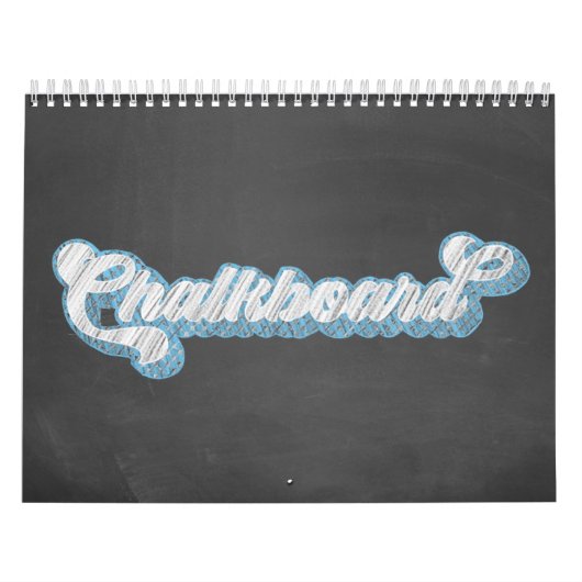 Chalkboard Typografie Kalender (Hoes)
