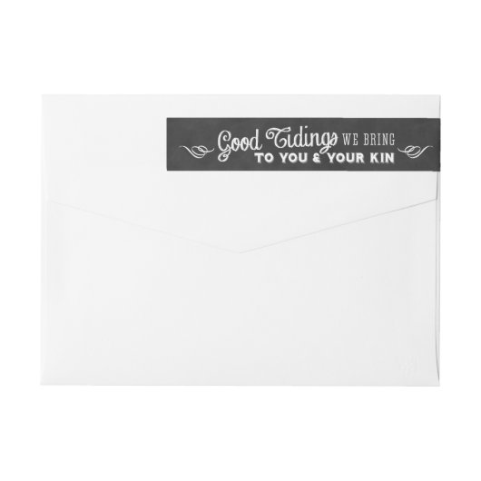 Chalkboard Typografie kerstlabel (Achterkant)