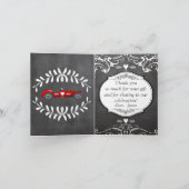 Chalkboard Typografie Klassieke auto Bedankkaart (Binnen)