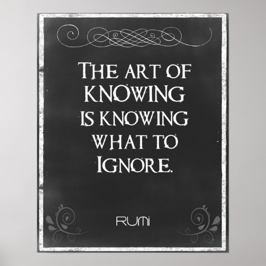 Chalkboard Typografie met een Inspirerend Citaat Poster (Voorkant)