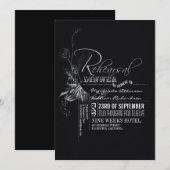 Chalkboard Typografie Rehearsal Dinner Kaart (Voorkant / Achterkant)