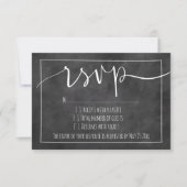 Chalkboard-typografie rsvp-trouwreactiekaarten RSVP kaartje (Voorkant)