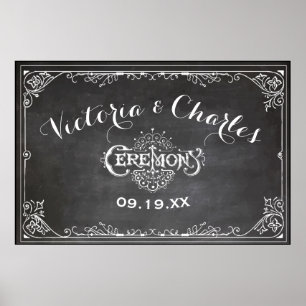 Chalkboard  Typography Wedding Poster