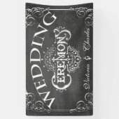 Chalkboard Typography Wedding Spandoek (Verticaal)