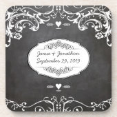 Chalkboard Typography Weddings Bier Onderzetter (Voorkant)