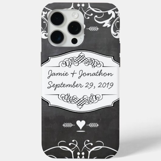 Chalkboard Typography Weddings Case-Mate iPhone Case (Achterkant)