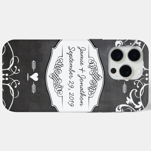 Chalkboard Typography Weddings Case-Mate iPhone Case (Achterkant (horizontaal))