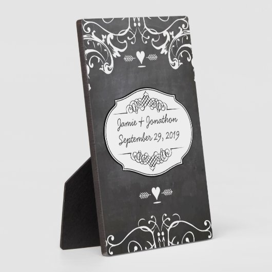 Chalkboard Typography Weddings Fotoplaat (Zijkant)