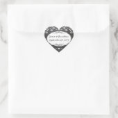 Chalkboard Typography Weddings Hart Sticker (Tas)