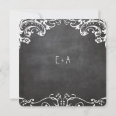Chalkboard Typography Weddings Kaart (Achterkant)