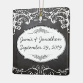 Chalkboard Typography Weddings Keramisch Ornament (Links)