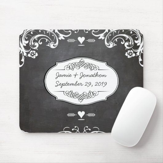 Chalkboard Typography Weddings Muismat (Met muis)