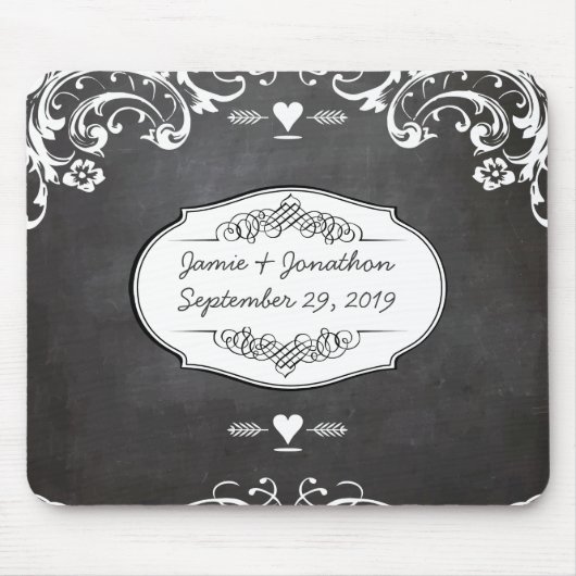 Chalkboard Typography Weddings Muismat (Voorkant)
