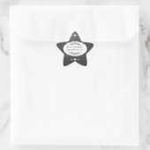 Chalkboard Typography Weddings Ster Sticker (Tas)