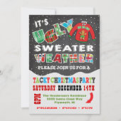 Chalkboard UGLY Christmas Sweater Invitations (Devant)