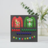 Chalkboard Ugly Sweater Kerstparty Kaart (Staand voorkant)
