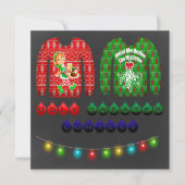 Chalkboard Ugly Sweater Kerstparty Kaart (Voorkant)