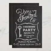 Chalkboard - Uitnodiging tot opwarming van de aard (Voorkant / Achterkant)