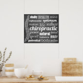 Chalkboard van chiropractisch Word Collage Poster (Keuken)