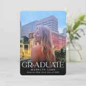 Chalkboard - Verticaal, drie foto-Afstuderen 2023 Kaart (Staand voorkant)