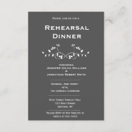 Chalkboard Vines repetitie diner uitnodigingen