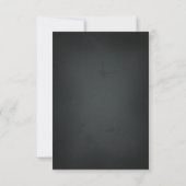 Chalkboard Vintage Bold Typographie Mariage RSVP (Dos)