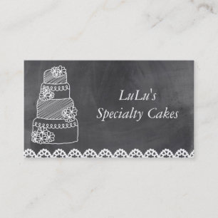 Chalkboard Visitekaartje van bakkerij met een heek