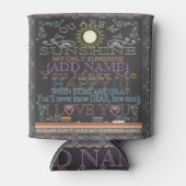 Chalkboard Voeg een Koelbox Naam toe Blikjeskoeler (Voorkant)