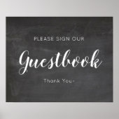 Chalkboard Weddenschap Poster (Voorkant)