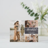 Chalkboard Weddenschap Thankful Custom Photo Colla (Staand voorkant)