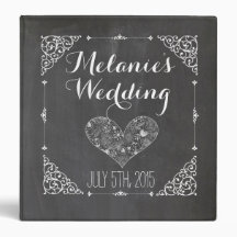 Chalkboard Wedding Album of Cookbook