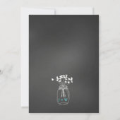 Chalkboard Wedding Invitation Rustic Mason Jar Kaart (Achterkant)