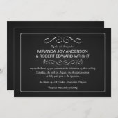 Chalkboard Wedding Invitting Plain and Simple Kaart (Voorkant / Achterkant)