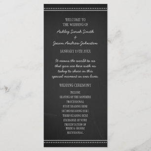 Chalkboard Wedding Programme Programma