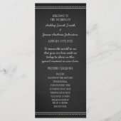 Chalkboard Wedding Programme Programma (Voorkant)