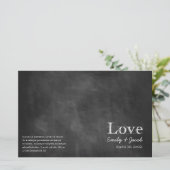 Chalkboard Wedding Programs (Staand voorkant)