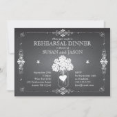Chalkboard Wedding Rehearsal Dinner Mason Jar Kaart (Voorkant)