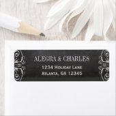 Chalkboard Wedding Return-adres Etiket (Insitu)