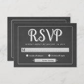 Chalkboard Wedding RSVP - Basic Response Cards (Voorkant / Achterkant)